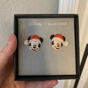 Baublebar X Disney Christmas Holiday Santa Mickey Earrings